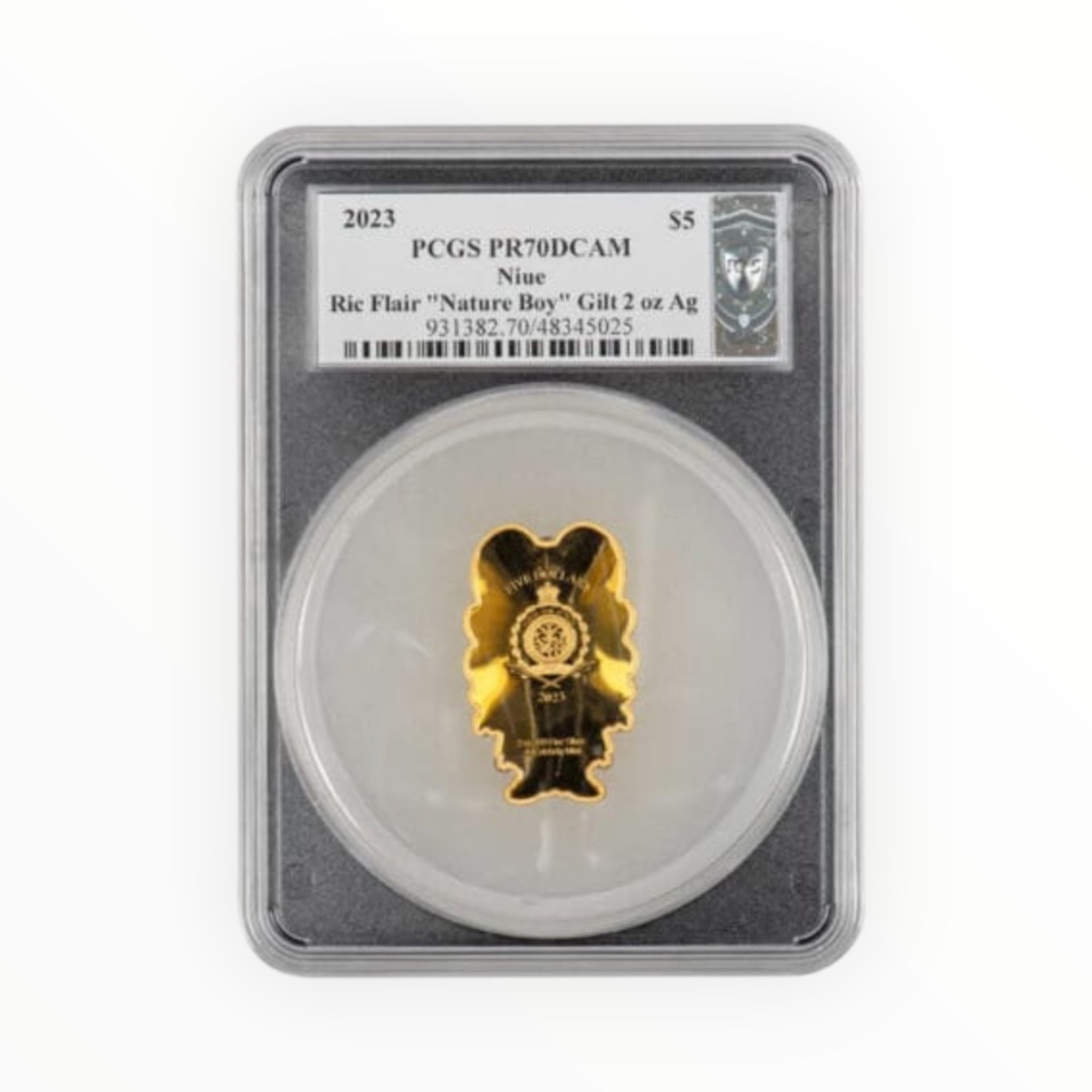 Ric Flair 2023 Gilded Chibi 2oz Silver Autographed Label