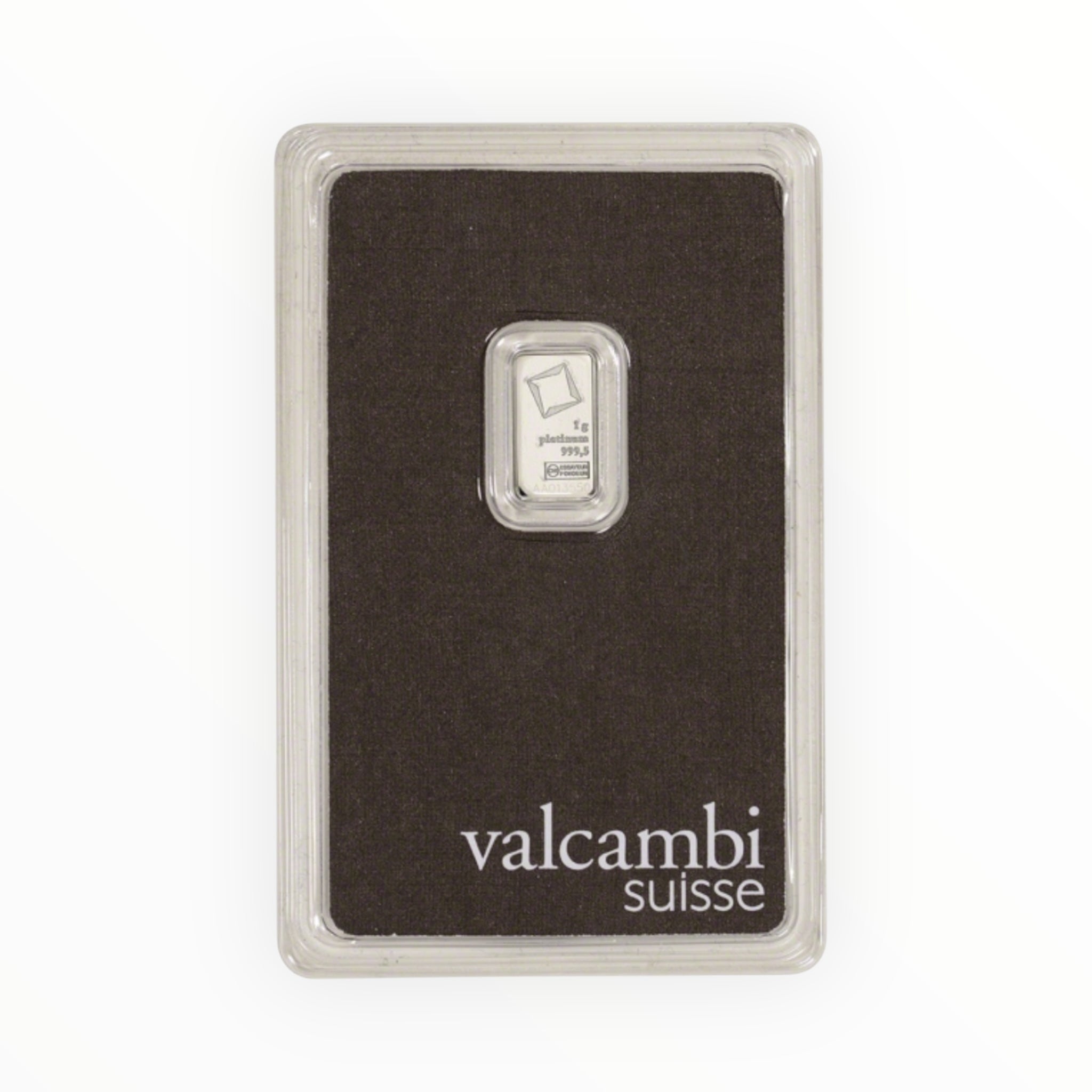1 gram Platinum Bar - Valcambi (In Assay)
