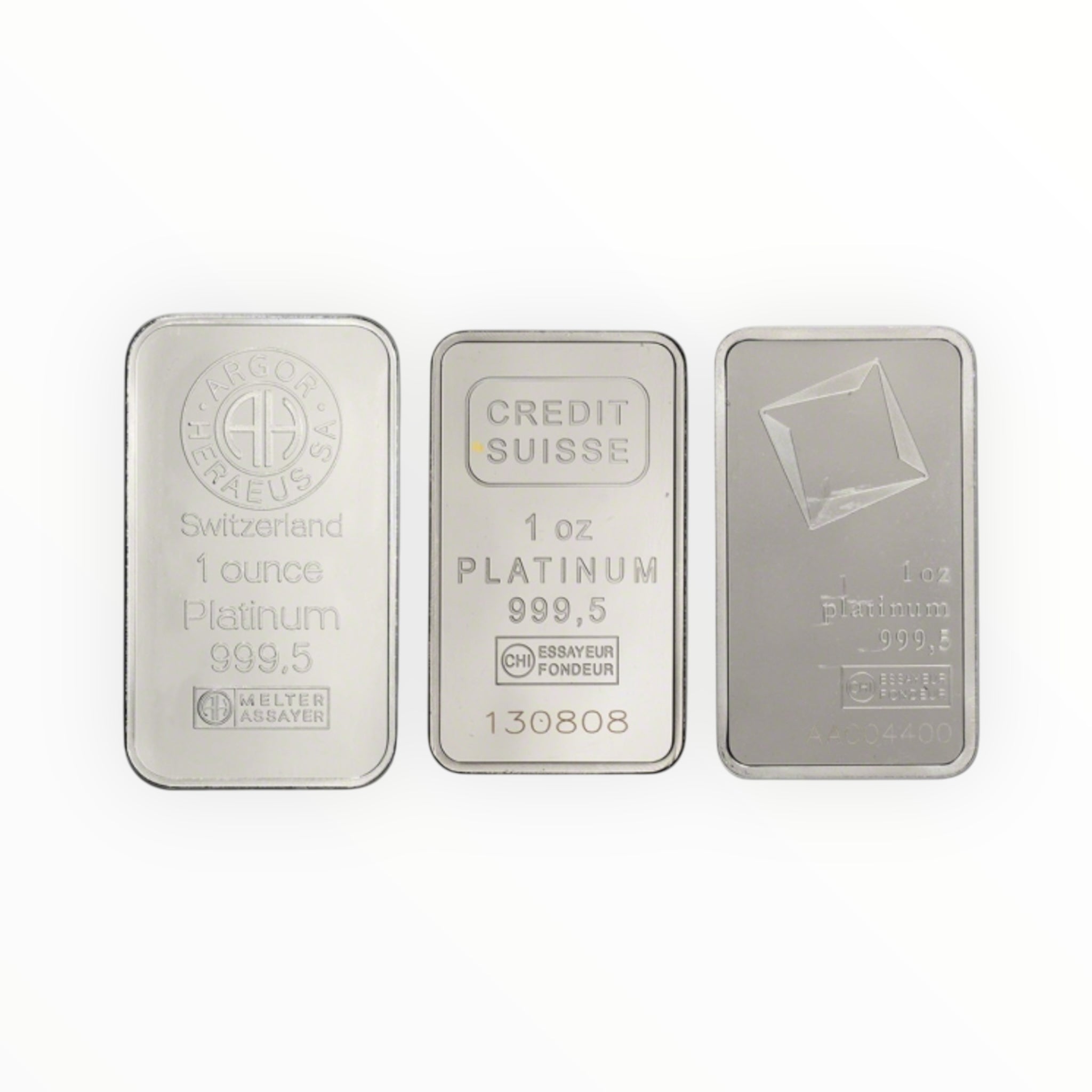 1 oz Platinum Bar - Various Brands