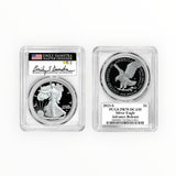 2023-S 1 oz Proof Silver American Eagle 2-Coin Set PR/PF70 PCGS/NGC (AR- Damstra/Gaudioso)