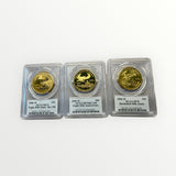 2006-W 3-Coin American Gold Eagle Anniversary Set PCGS-70 Augustus Saint Gaudens Label