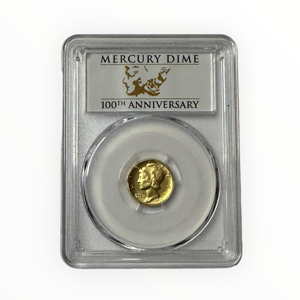 2016-W 1/10 oz Gold Mercury Dime SP-70 PCGS (FS)