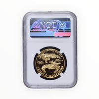 1990-W 1 oz Proof American Gold Eagle PF70 UCAM NGC - Augustus Saint-Gaudens Label