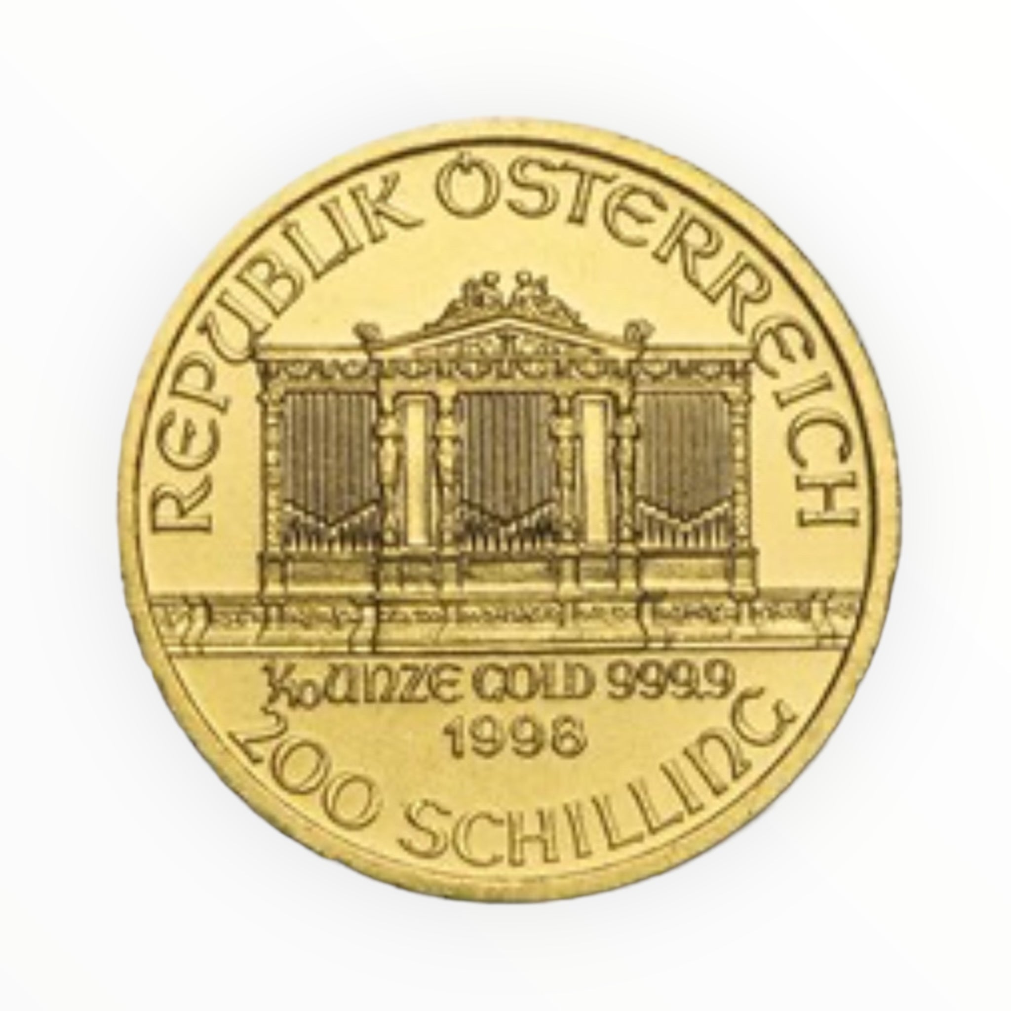 1998 Austria 1/10 oz Gold Philharmonic BU