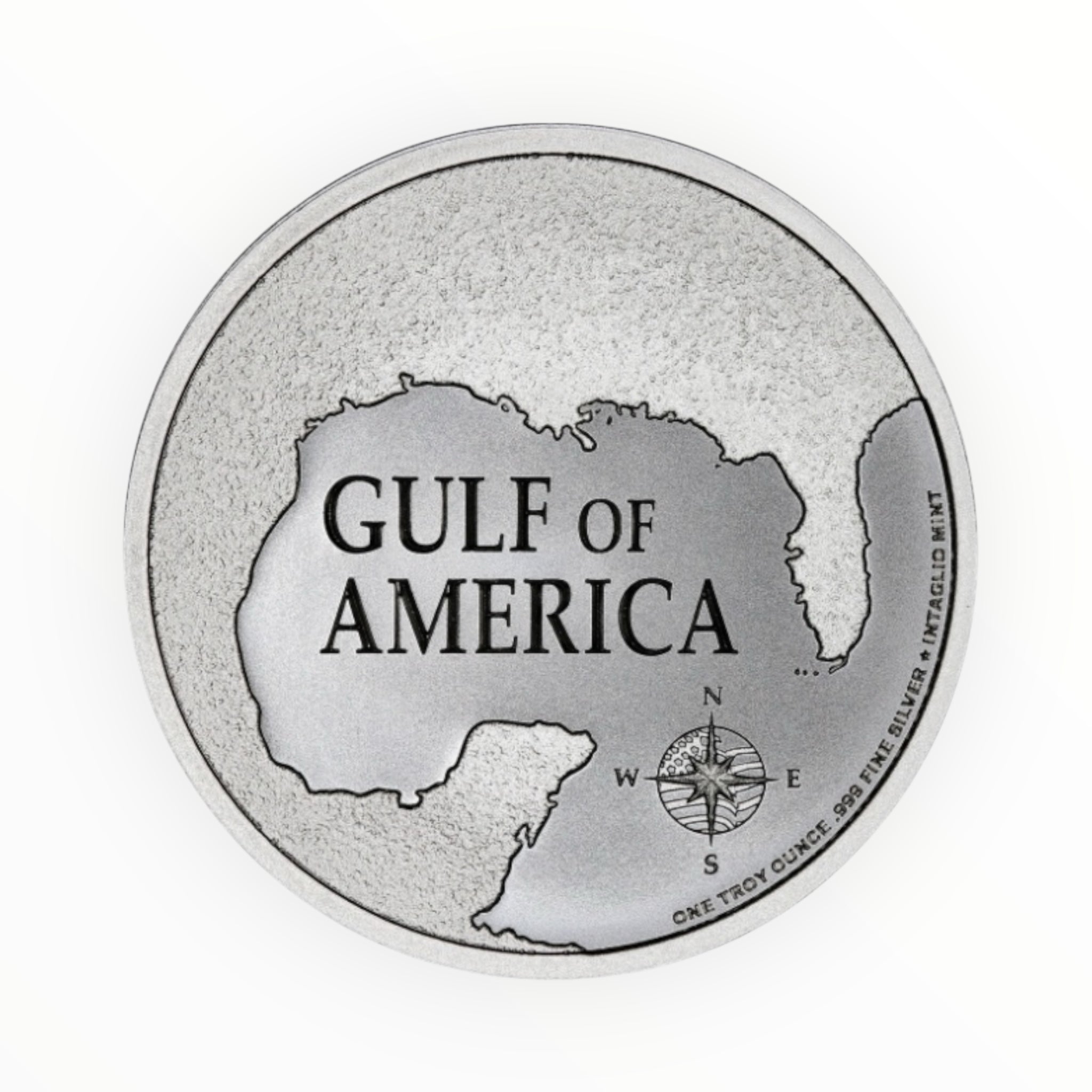 Gulf of America 1 oz Silver Art Round - Intaglio Mint