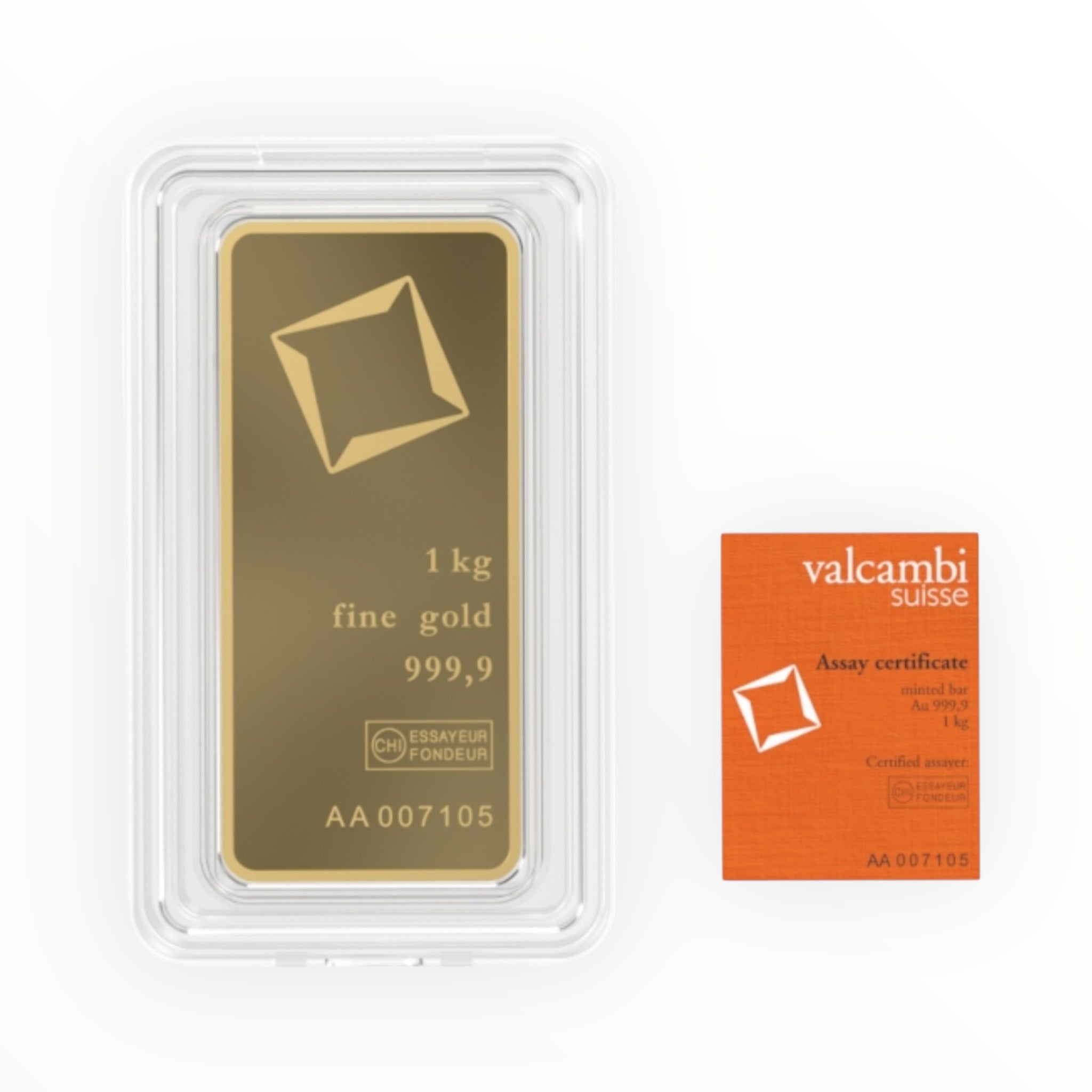 1 Kilo Gold Bar - Valcambi