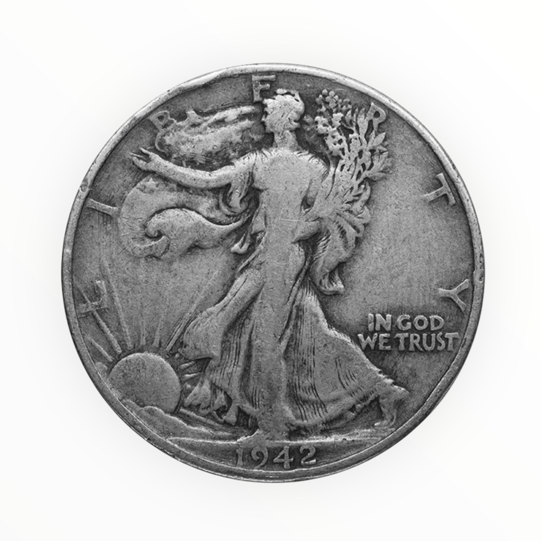 $1 Face Value 90% Walking Liberty Half Dollar (Avg Circulation)
