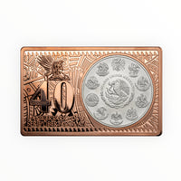 2022 Mexico Libertad 40th Anniversary 1 oz Silver & 2 oz Copper Coin Bar